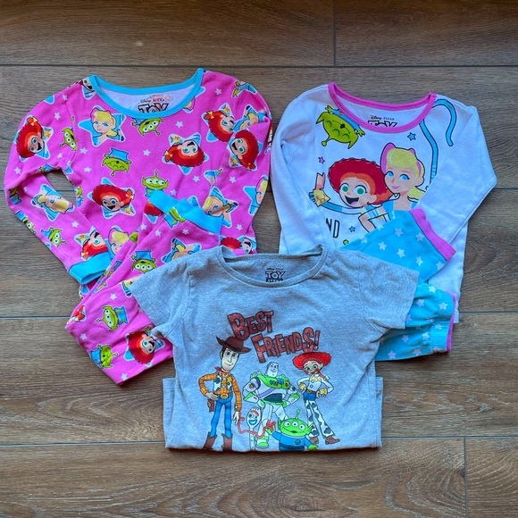Disney Other - Girl’s 5T Toy Story PJ & Shirt Bundle